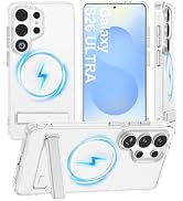 For Samsung Galaxy S26 Ultra Case with Stand MagSafe Crystal Clear Magnetic Protective Android Ph...