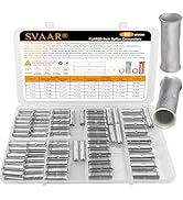 90PCS 4-12 AWG Non-Insulated Butt Splice Connectors Kit 12-4 Gauge Uninsulated Splice Connectors ...
