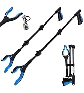 GrabRunner 38 Inch &amp; 44 Inch Extra Long Grabber Reacher Tool Set – Extendable Reacher Grabber Pic...