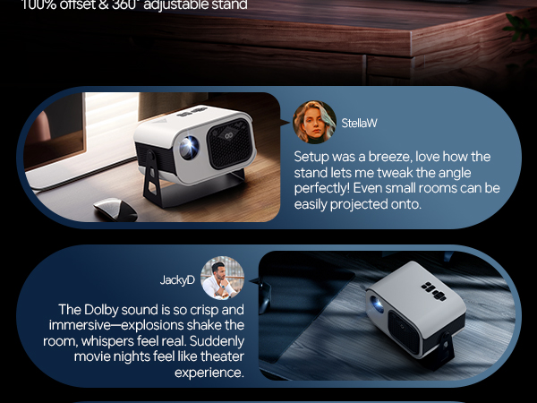 4K Projector with wifi and bluetooth