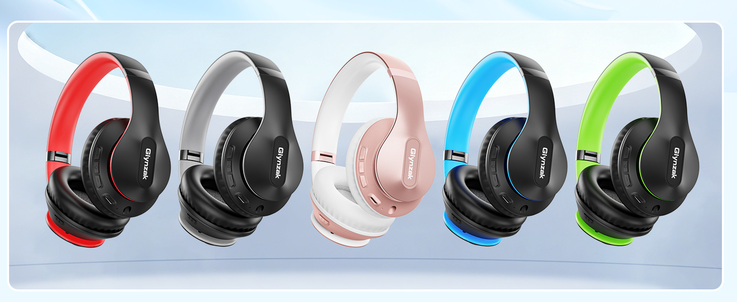 Over Ear 65H Playtime HiFi Stereo Headset with Microphone and 6EQ Modes Foldable