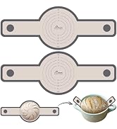 HOTEC Silicone Bread Sling for Dutch Oven - 2 Pack Non-Stick Baking Mat with Long Handle Easy to ...