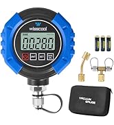 WISSCOOL Digital Vacuum Gauge, HVAC Micron Gauge Tester, HVAC Vacuum Pressure Gauge, 0-75,000 Mic...