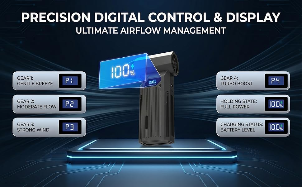 Powerful Jet Dry Blower with 110000 RPM Turbo Fan Technology