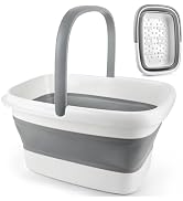 Collapsible Foot Bath Soak Tub, 15L Foot Soaking Tub Feet Massager | Plastic Wash Basin Foot Buck...
