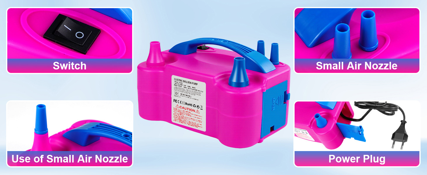 Electric Balloon Pump, Portable Electric Balloon Blower Machine Balloon Air Pump