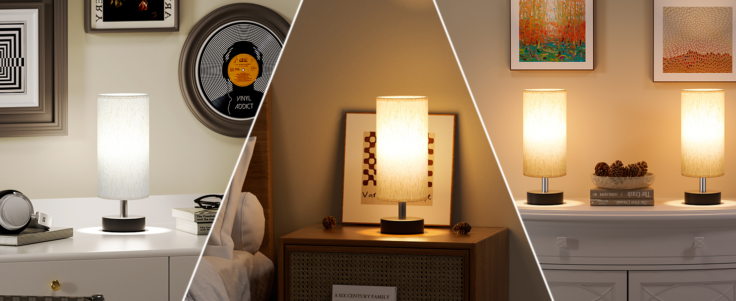 Small Table Lamp for Bedroom with Night Stands Bedside Lamps