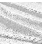 Clara Clark Micro Polar-Fleece Blanket - Ultra Cozy Warm Bed Blanket, Queen, White