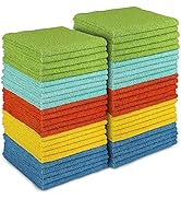 AIDEA Microfiber Cleaning Cloths, 50PK, Microfiber Towels for Cars, All Purpose Cleaning Rags, Mi...