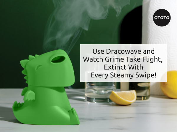 product shot of OTOTO dracowave microwave cleaner, kitchen cleaning supplies