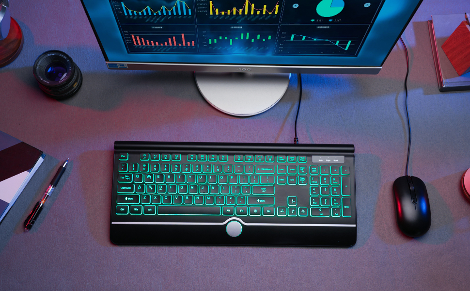 wired keyboard and mouse combo