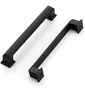 Ravinte Hardware 10 Pack Matte Black Cabinet Pulls, 5 Inch (128mm) Hole Center Zinc Alloy Drawer ...