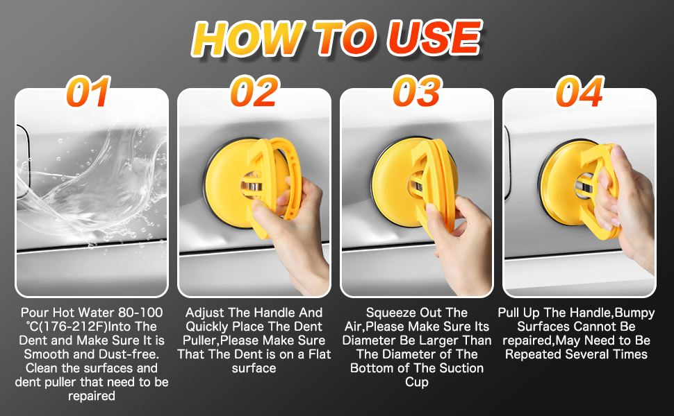 Car Dent Puller 3 Pack Dent Puller