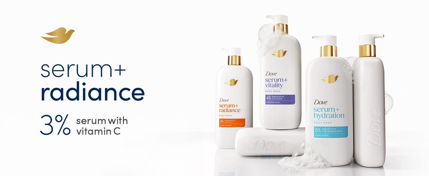 Dove Serum+ body wash with collagen serum