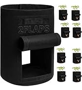 TCBWFY 8 Pack Potato Grow Bags with 2 Flaps 15 Gallon,Heavy Duty 14oz/yd² Planter Pot with Sturdy...