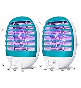 2 Pack Plug in Bug Zapper Indoor Flying Insect Trap, Electronic Mosquito Zapper Gnat Traps with L...