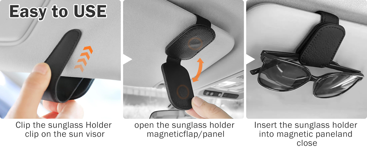 Sunglass Holder for Car Visor