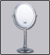 MIRRORVANA 15X Magnifying Makeup Mirror with Stand - Double Sided 15x and 1x Make-up Mirror