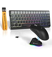 ATTACK SHARK × MAMBASNAKE X60 HE Mechanical Wireless Gaming Keyboard and X11 Mouse Combo,Magnetic...