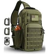 Rover Sling Pack Tactical Shoulder Sling Bag Backpack with Bottle Holder Crossbody Chest Bag, Olive