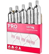 Threaded CO2 Cartridges - for All CO2 Bike Tire Inflators with Threaded Connection - Quick Air Re...