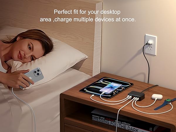 6 Ports for Fast Charging