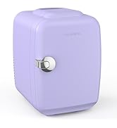 CROWNFUL Mini Fridge, 4 Liter/6 Can Portable Cooler and Warmer Personal Refrigerator for Skin Car...