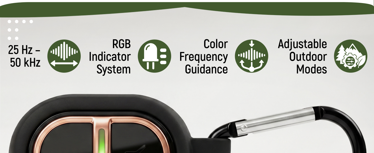 This ultrasonic outdoor band is a compact, rechargeable clip-on device