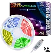 AI Smart Led Strip Lights Voice Activated, Kids Bedroom Light RGBW, No App No WiFi Required, Musi...