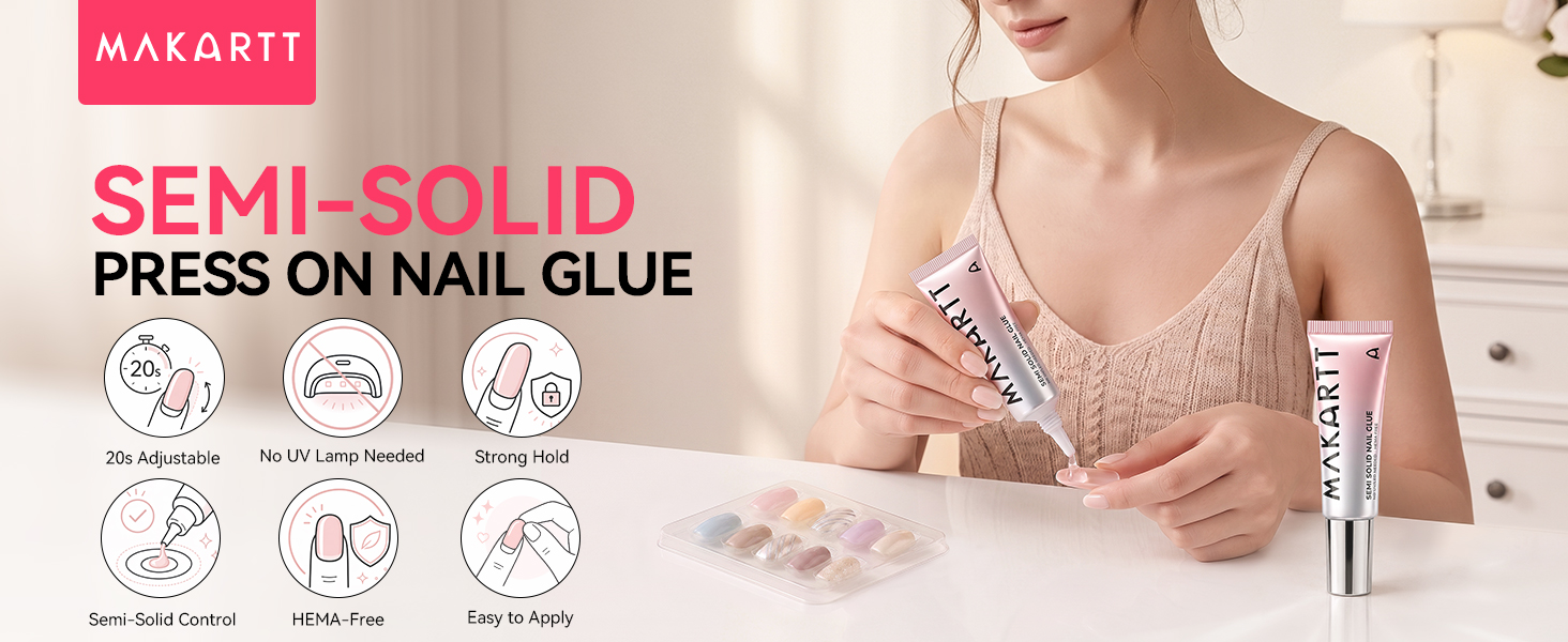 hema free nail glue for press on nails