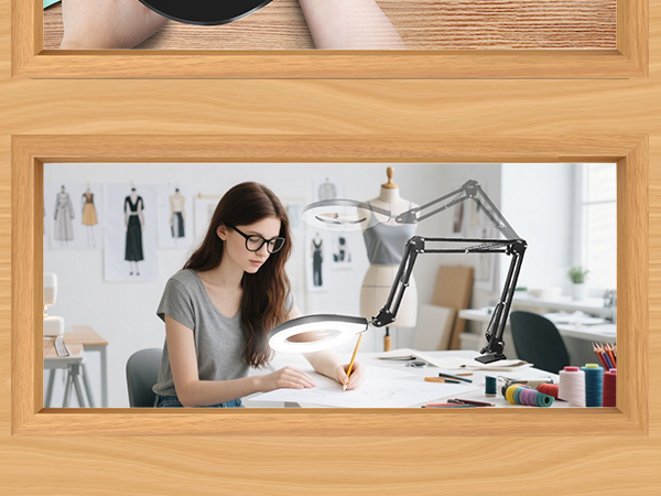 ?All-in-One Desk Magnifying Glass? with Light
