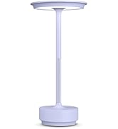 FDIDC Rechargeable Cordless Table Lamp, Portable 5000mAh LED Touch Table Light, 3 Color Stepless ...