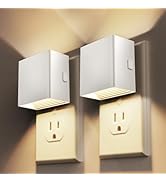 DORESshop LED Night Lights Plug into Wall [2 Pack], Plug in Nightlight, 3 Level Brightness Adjust...