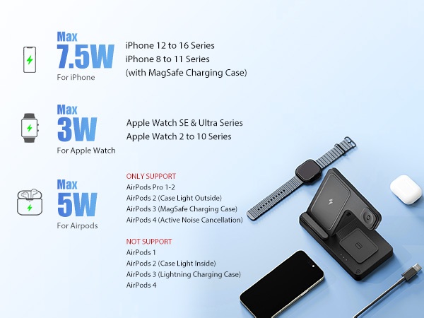 wireless charger 3 in 1