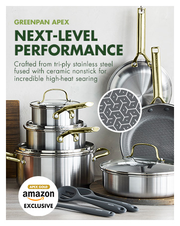 GreenPan, Apex Gold, PFAS-Free Ceramic Nonstick, Hybrid Stainless Steel