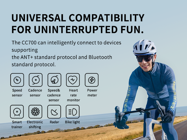 GEOID CC700 2.8‘’ Color Screen Bike/Cycling Computer Wireless - Route Navigation Re-Route Planing