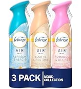 Febreze Air Mist Odor-Fighting Air Freshener Mixed Scent, Refresh &amp; Energize, Soothe &amp; Restore, R...