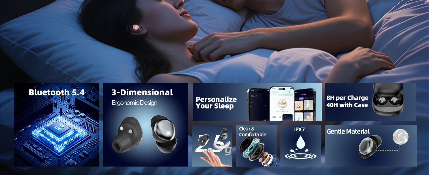 sleep buds bluetooth bluetooth headphones wireless earphones earbuds sleeping
