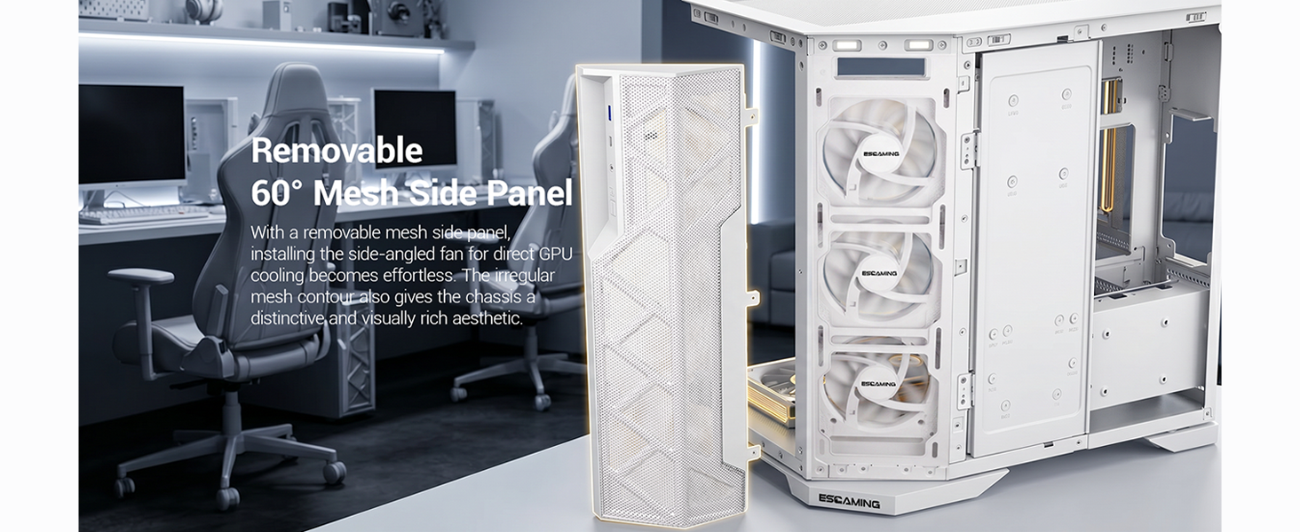 EDGEFLOW ATX PC GAMING CASE WHITE