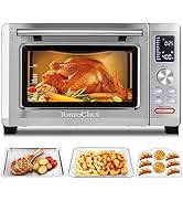 TomaChef Air Fryer Toaster Oven Combo, 26.5QT Large Capacity with Visible Window, 11-in-1 Counter...