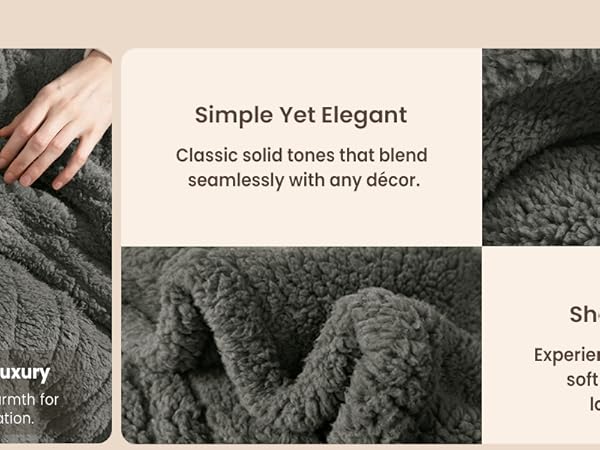 solid color heated blanket