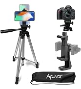 Acuvar 50" Smartphone/Camera &amp; Camcorder Tripod with Rotating Mount to Fit All Phones &amp; iPhone &amp; ...