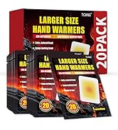 Hand Warmers Disposable - Up to 20 Hours of Heat - Super Long Lasting Air Activated Warmers, All ...
