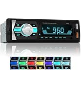 NORHOM Single DIN Bluetooth Radio, Handsfree Car Stereo Receiver &amp; Car Audio System | Dual USB Po...