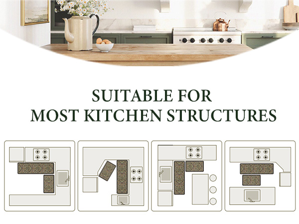 Vintage Spring Floral Kitchen Mats