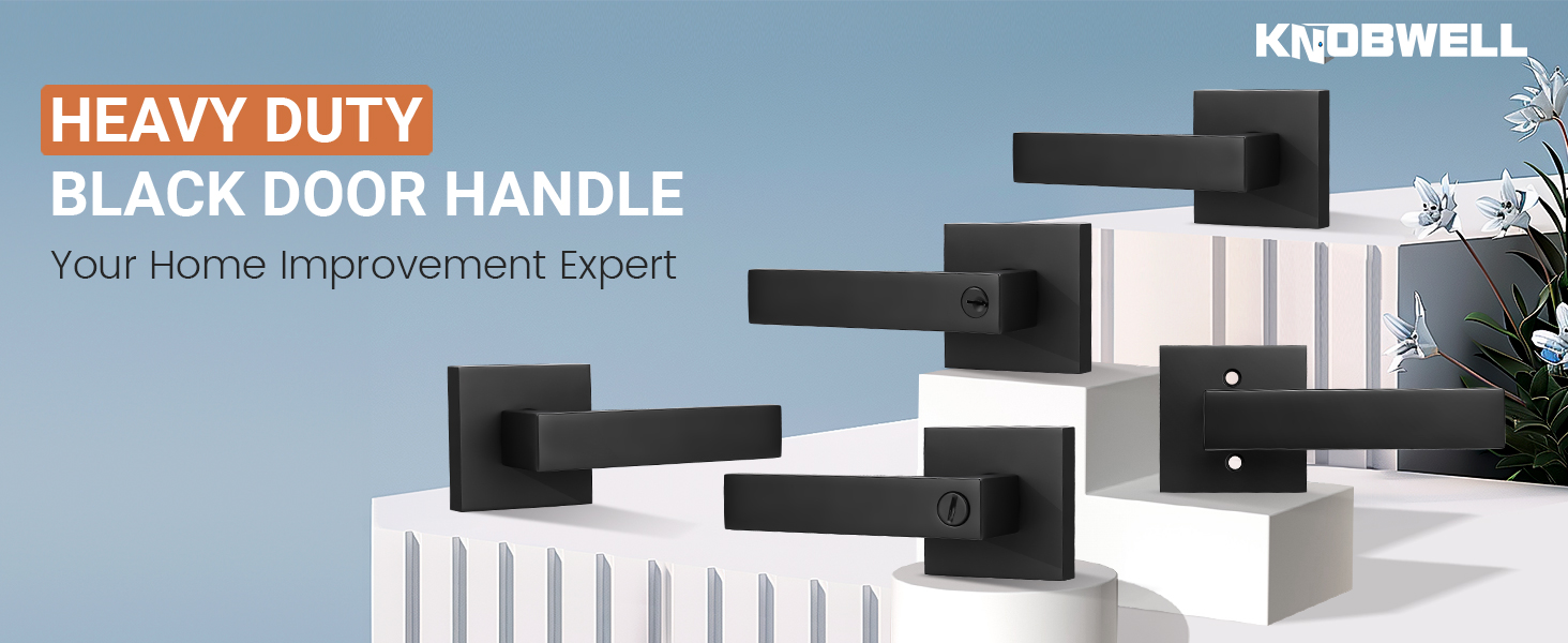 KNOBWELL Black Door Handles
