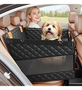 LIFTGO Dog Car Seat for Large Medium Dogs, Back Seat Extender for Pets with 4-Splice Hard Bottom,...
