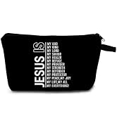 MoCaliduccious Jesus is Makeup Bag for Women Travel Cosmetic Organizer Bag Teacher Appreciation G...