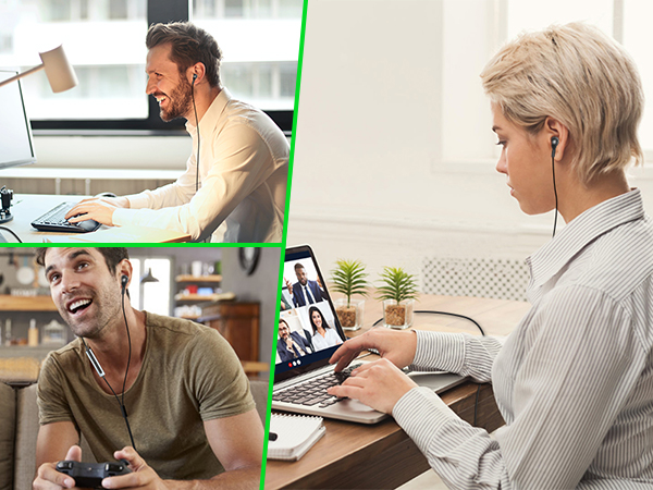 USB Earbuds with Microphone for PC