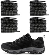 NDTEZUGT 2 Pairs 13/64'' Original Round Shoelaces for Boot, Boot Shoe Laces Strings Replacement L...